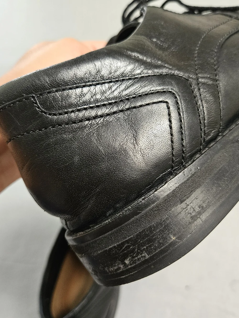Clarks Black Leather Cap Toe Oxford Shoes